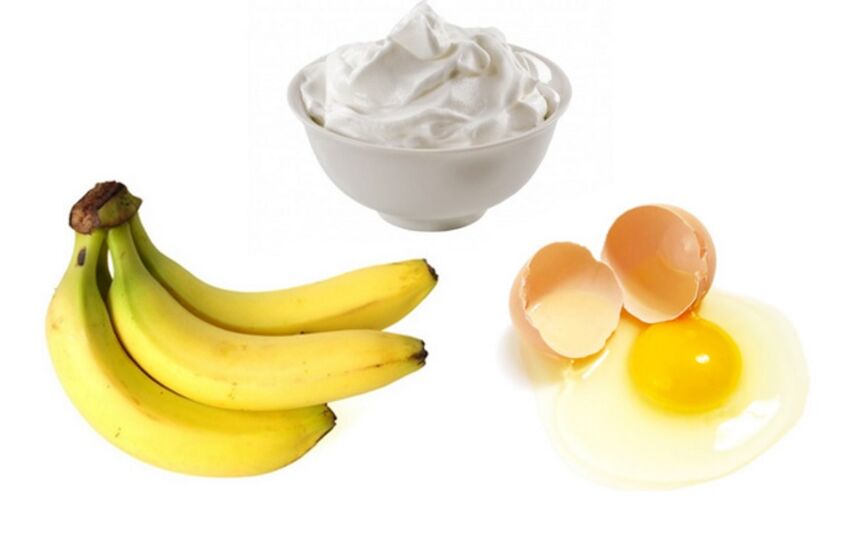 卵とバナナのマスクはすべての肌タイプに適しています